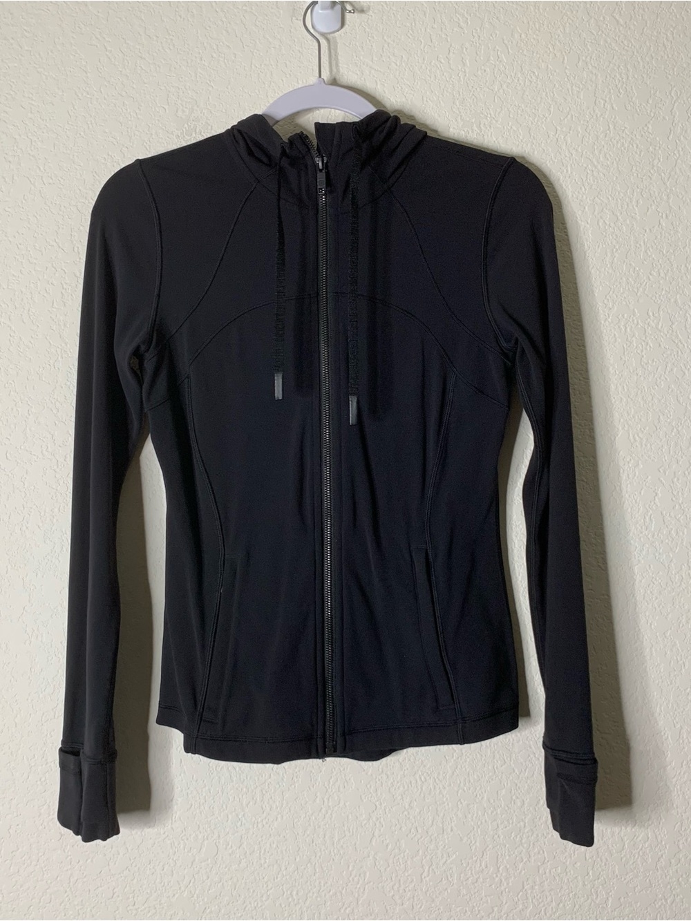 Lululemon womens black define hooded full zip jacket 6